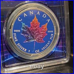Rare #111 2013 1 Oz 99.99 Silver Canadian Maple City Legends Tokyo Colorized