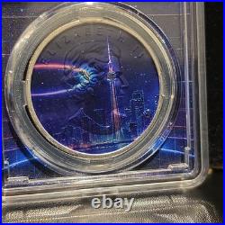 Rare #111 2013 1 Oz 99.99 Silver Canadian Maple City Legends Tokyo Colorized