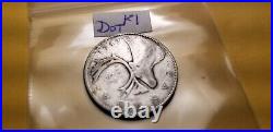 Rare Canada 1947 Dot Variety High Grade Silver 25 Cent Coin Idk50