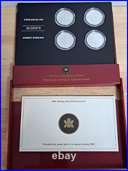 Rcm 2005 Hockey Legengs Of The Montreal Canadiens Four Silver Coin Set