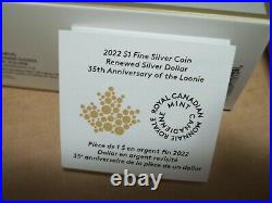 Renewed Silver Dollar 35th Anniversary of the Loonie 2oz Fine Silver Coin