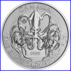 Roll of 14 2020 Canada The Kraken Creatures North 2 oz Silver $10 SKU60673