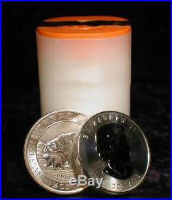 Roll of 15 2015 1.5 oz Canada Silver Polar Bear $8 Coin. 9999 Fine Mint Sealed