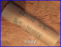 Roll of 1967 Canada Silver Dime Coins. 10 Cents UNC (RJxx)