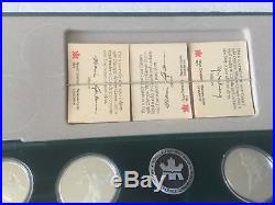 Royal Canadian Mint 1988 Calgary Olympics 10 Oz Silver Commemorative Coin Set