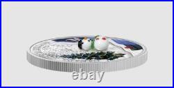 Royal Canadian Mint 1 oz. Fine Silver Coin 2014 $20 Venetian Glass Snowman