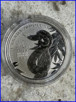 Royal Canadian Mint 2013.999 Fine Silver Commemorative Coin Year of the Snake