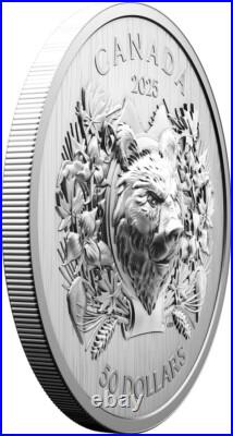 Royal Canadian Mint 2025 $50 Heraldic Bear 1 oz Fine Silver Collectible Coin