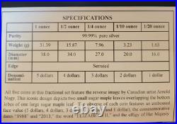 Royal Cdn Mint 2013 Silver Maple Leaf Fractional Set