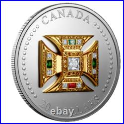 ST. EDWARD'S KING CROWN Queen Memory Mark 2023 CANADA 1oz Pure Silver $20 Coin