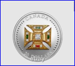 ST. EDWARD'S KING CROWN Queen Memory Mark 2023 CANADA 1oz Pure Silver $20 Coin