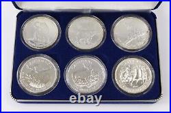 Set of 6 Canada Wildlife. 9999 1oz Silver Coin 2011-2013 withBox