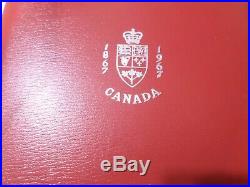Silver 1867-1967 Royal Canadian Proof Set Original Mint Box 7 Coins, Nice Toning