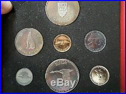 Silver 1867-1967 Royal Canadian Proof Set Original Mint Box 7 Coins, Nice Toning