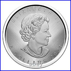 Silver Maple Leaf W Mint Mark 2021 $5 1 Oz Fine Silver Coin Rcm Winnipeg