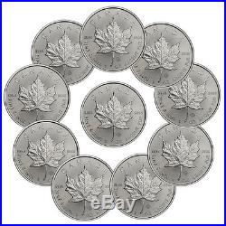Special Price! PRESALE 2017 Canada $5 Silver Maple Leaf Lot of 10 Coins SKU44168