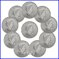 Special Price! PRESALE 2017 Canada $5 Silver Maple Leaf Lot of 10 Coins SKU44168