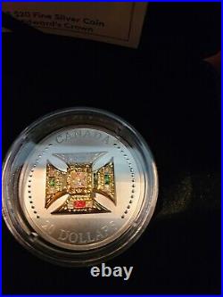 St. Edward's Crown Jeweled Pure Silver Coin-Rare Mintage 6,000