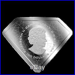 Stamp Pickers Canada RCM 2017 Superman Shield 99.99% Pure Fine Silver 10 oz Coin