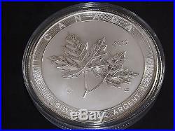 TEN ozt BIG 2017 Canada 10 oz Canadian $50 silver coin Magnificent Maple Leaf