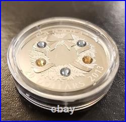 THE CANADA? SILVER $20/1 oz. /2013 COIN & SWAROVSKI CRYSTAL HOLIDAY WREATH