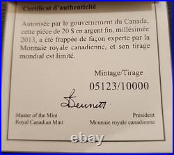 THE CANADA? SILVER $20/1 oz. /2013 COIN & SWAROVSKI CRYSTAL HOLIDAY WREATH