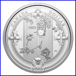 TOMB OF THE UNKNOWN SOLDIER 2025 CANADA 1oz. 9999 Pure Silver Dollar $1 Coin