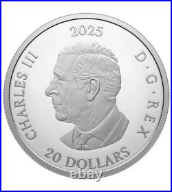 TRIPLE MAPLE LEAVES 2025 Canada $20 1oz Silver Proof Coin 0.9999 Mintage 7500