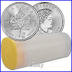 TUBE of 25 x 2019 Canadian Maple Leaf 1 oz Silver Bullion Coin Brand new