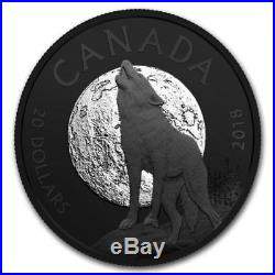 The Howling Wolf Nocturnal By Nature- $20 1 Oz Silver Coin 2018 Canada