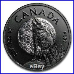 The Howling Wolf Nocturnal By Nature- $20 1 Oz Silver Coin 2018 Canada