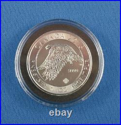 Three -1.5 Oz Pure Silver Coins Polar Bear Snow Falcon Grizzly & Stands