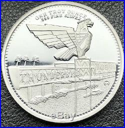 Thunderbird Hotel & Casino Las Vegas 1973 1 oz. 999 Fine Silver Art Coin (8629)