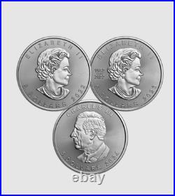 Treasured Silver Maple Leaf Set. 9999 Effigies 3 Coin Set 2022-2024