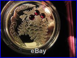 Two Canada $20 Fine Silver coins Holiday Pine Cones Ruby & Moonlight