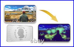 UFO Langenburg Event Glow-in-the-Dark 2024 CANADA 1oz. 9999 Silver $20 Coin