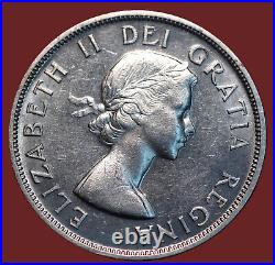 Uncirculated 1956 Queen Elizabeth II One Dollar Silver Coin Canada