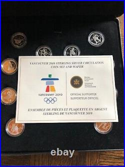 Vancouver 2010 Olympic Winter Games Sterling Silver Circulation Coin Set