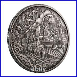 WHIMSICLE TALE STEAM LOCOMOTIVE 2025 CANADA 3oz. 9999 Pure Silver Proof $50 Coin