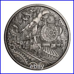 WHIMSICLE TALE STEAM LOCOMOTIVE 2025 CANADA 3oz. 9999 Pure Silver Proof $50 Coin
