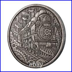 WHIMSICLE TALE STEAM LOCOMOTIVE 2025 CANADA 3oz. 9999 Pure Silver Proof $50 Coin