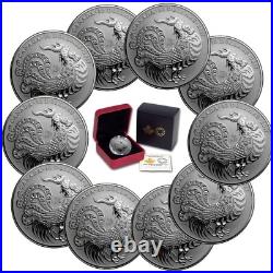 WHOLESALE LOT OF TEN 2017 Canada $10 Year of the Rooster Pure Silver Coins
