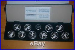 Weeda Canada 1988 Calgary Olympics set of 10 silver $20 coins, pristine