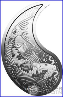 YIN YANG Koi Fish Sparrow Set 2 Silver Gold Coins 10$ 200$ Canada 2019