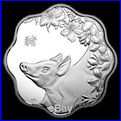 Year Of The Pig 2019 $15 Fine Silver Lotus Coin Royal Canadian Mint Rcm Canada