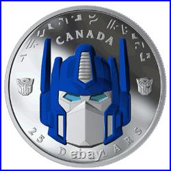 \uD83C\uDDE8\uD83C\uDDE6 Canada $25 Dollars Silver Coin, Transformers Optimus Prime, 2019